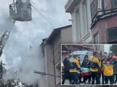 Fatih’te bir binada yangın. Bir can kaybı, biri ağır 7 yaralı