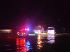 İzmir’de sel. Karayolu suyla kaplandı