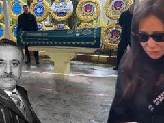 Tabutunun etrafı şeritlerle çevrildi… Erol Köse son seyahatine uğurlandı