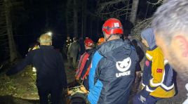 30 metrelik uçurumdan yaralı kurtarma operasyonu