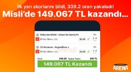Birinci yarı skorlarını bildi, 339.2 oran yakaladı! Misli’de 149.067 TL kazandı…