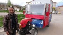 Çapa motorundan karavan yaptı. Tek derdi banyo