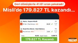 Geri dönüşlerle 41.61 oran yakaladı! Misli’de 179.827 TL kazandı…