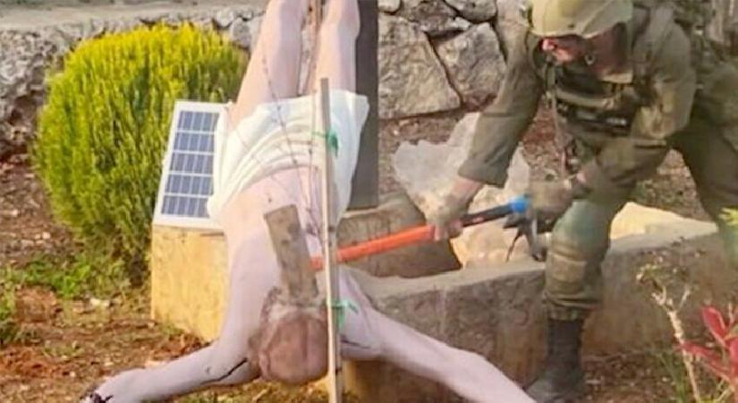 Parçalanmış İsa heykeli İsrail’de Filistinlilerden daha çok empati topladı