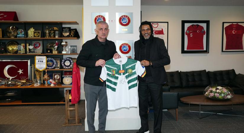 Rigobert Song, TFF Başkanı Hacıosmanoğlu’nu ziyaret etti!