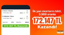 Birinci yarı skorlarını bildi, Misli’yle kazandı! Tam 3.969 oranla 172.147 TL…