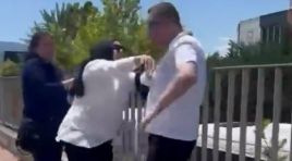 Sokakta bayana şiddete diğer bir bayan müdahale etti
