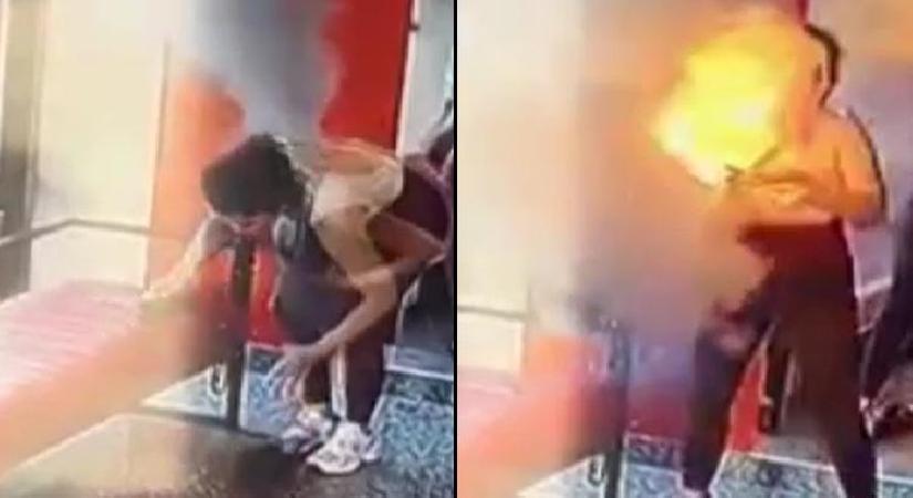 Taşınabilir şarj aygıtı patladı: Alevler içinde kaldı
