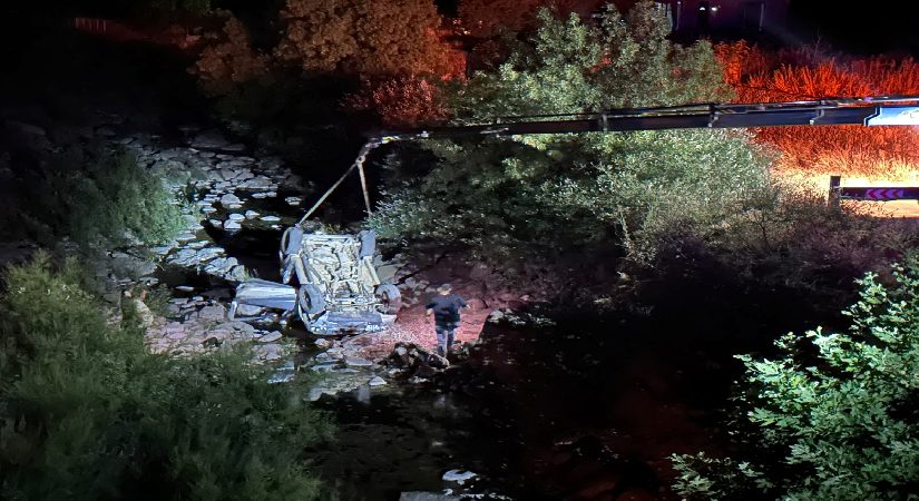 Cip dere yatağına devrildi, şoför öldü