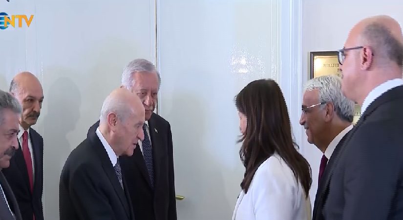 DEM Parti heyetinden Bahçeli’ye ziyaret