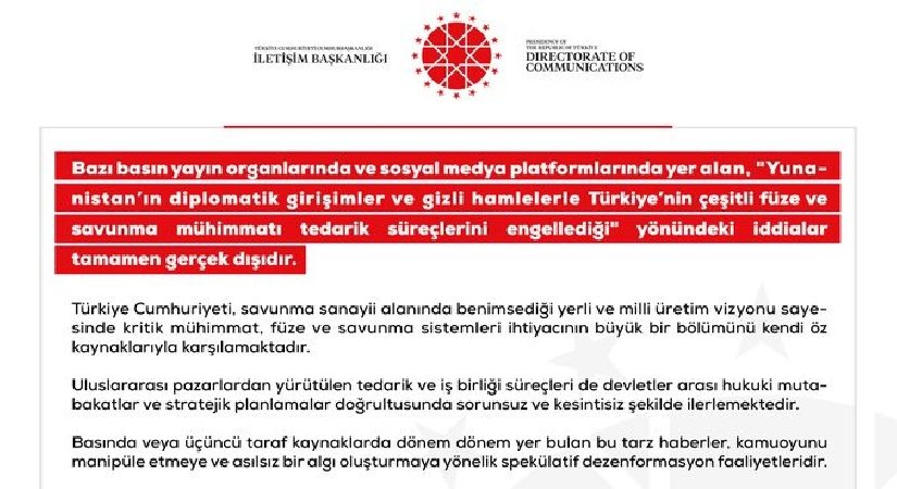 Dezenformasyonla Gayret Merkezi, Türkiye’nin savunma tedarik süreçlerine ait savları yalanladı