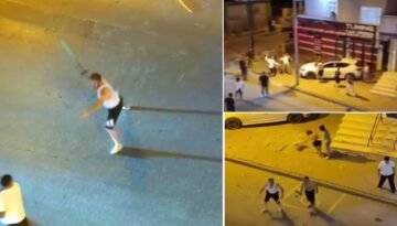 Esenyurt’ta mahalle karıştı, iki kişi kılıç çekti