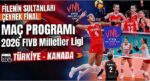 FİLENİN SULTANLARI ÇEYREK FİNAL MAÇ PROGRAMI 2026 | Türkiye – Kanada Voleybol Maçı Ne Vakit, Saat Kaçta, Hangi Kanalda?
