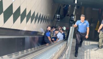 Gayrettepe Metro İstasyonu’nda kaygı dolu anlar. Görme engelli adam raylara düştü