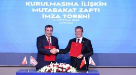 İmzalar atıldı. Türkiye ve KKTC arasında doğal gaz boru çizgisi inşa edilecek