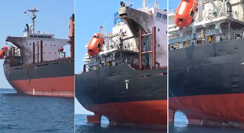 Rusya’da vurulan gemi İstanbul açıklarına demirledi