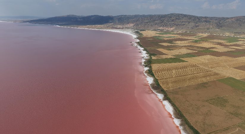 Türkiye’nin en büyük ikinci gölü renk değiştirdi, pembe oldu