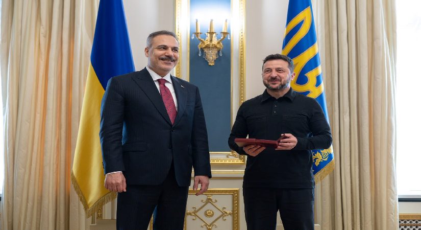 Ukrayna Devlet Başkanı Zelenski, Dışişleri Bakanı Fidan’a “İkinci Derece Liyakat Nişanı” verdi