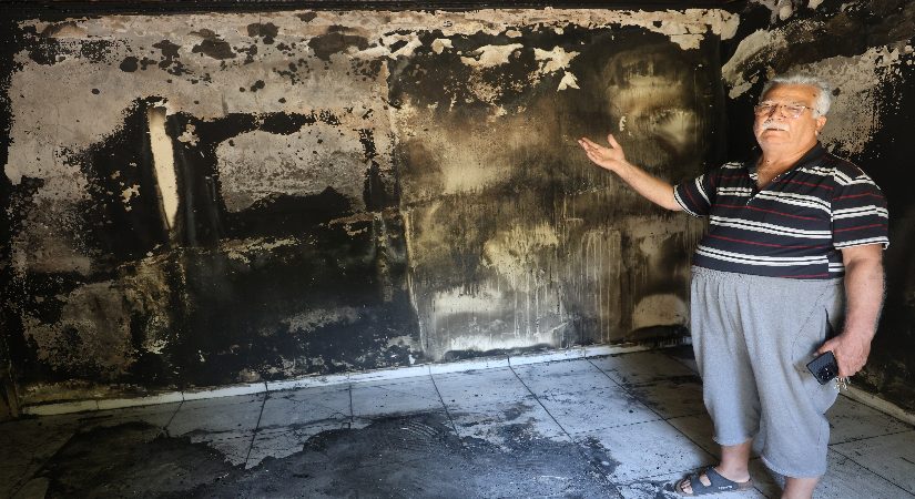 40 yıllık emekleri kül oldu, kızlarına sığındılar. Alevler bir konutu yok etti