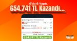 6’da 6 yaptı, 654.741 TL kazandı…