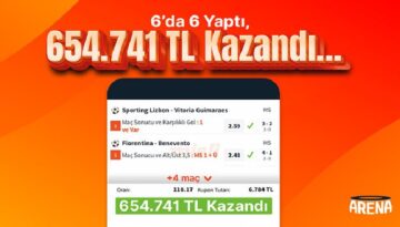 6’da 6 yaptı, 654.741 TL kazandı…