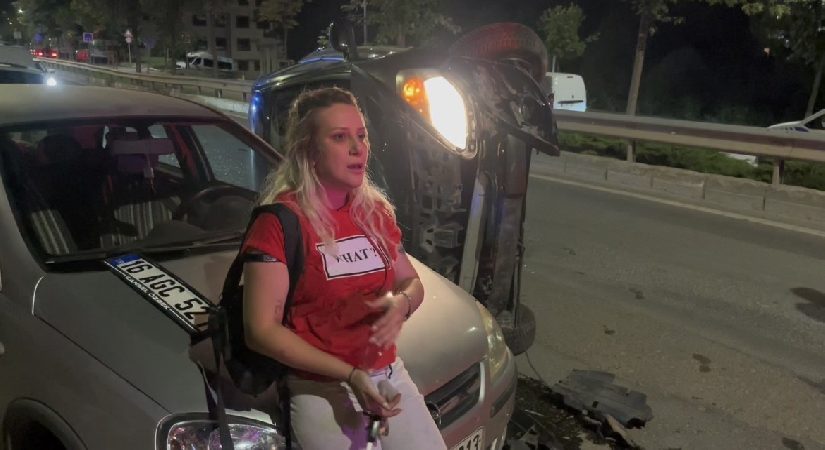 Bursa’da alkollü kadın sürücü karıştığı kazayı unuttu