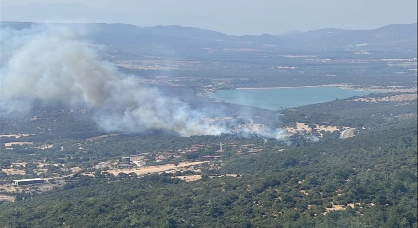 Çanakkale’de tarım yeri ve merada yangın