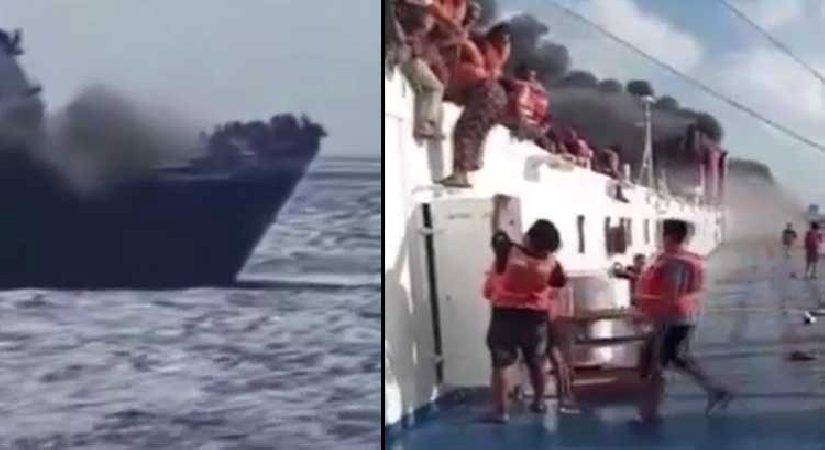 Endonezya’da feribot yangını: 5 meyyit, 41 kayıp