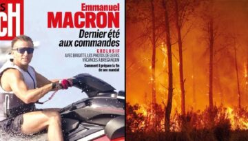 Fransa alevlerle Macron dalgalarla boğuşuyor: Jet skili tatili ülkede tartışma yarattı