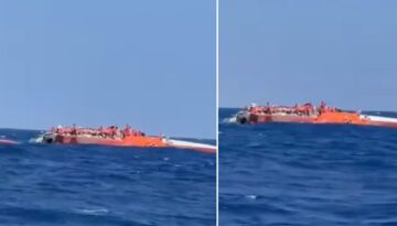 Girne açıklarında Türk feribotu alabora oldu