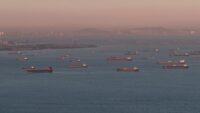 İstanbul açıklarındaki tanker yoğunluğu havadan görüntülendi