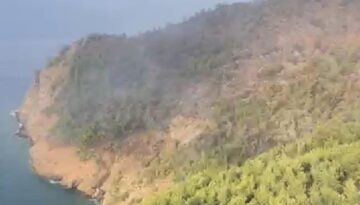 Muğla’da çıkan orman yangınına ikinci gününde de müdahale sürüyor