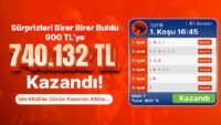 Sürprizleri birer birer buldu 900 tl’ye 740.132 tl kazandı! İşte Misli’de günün kazanan altılısı…
