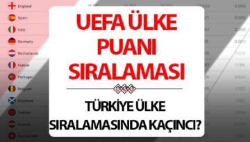 UEFA ülke puan sıralaması aktüel tablo 19 Ağustos 2026: Türkiye UEFA ülke puanı tablosunda kaçıncı sırada, kaç puanı var, en yakın rakibi ile arasında kaç puan var? İşte UEFA ülke puan sıralaması son durum!