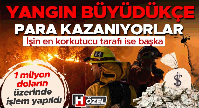 Yangın büyüdükçe para kazanıyorlar! 1 milyon doların üzerinde süreç yapıldı… İşin en korkutucu tarafı ise diğer
