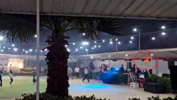 Yangını fark etmeden düğüne devam ettiler