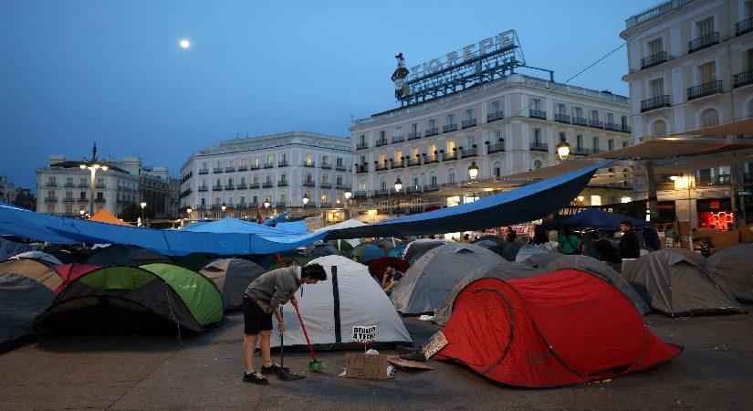 İspanya’da konut krizi tırmanıyor. Madrid’de meydanlar çadırlarla doldu
