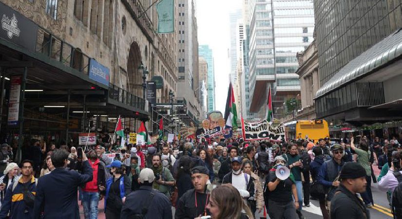 Manhattan’da Netanyahu protestosu