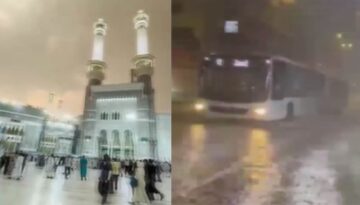 Mekke’de şiddetli sağanak ve fırtına