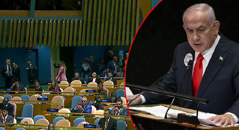 Netanyahu’ya BM’de dev protesto: Boş salona konuştu
