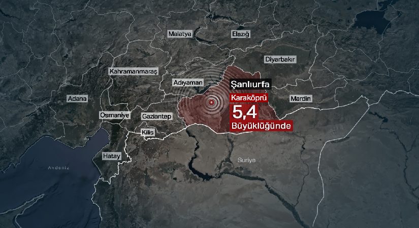 SON DAKİKA: Şanlıurfa’da 5,4 büyüklüğünde sarsıntı