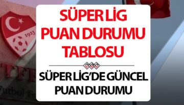 Süper Lig puan durumu tablosu 13 Eylül 2026 Güncel | 2026-2027 Süper Lig 5. hafta puan durumu sıralaması nasıl şekillendi? Galatasaray Kocaelispor maçı sonrası aktüel tablo!
