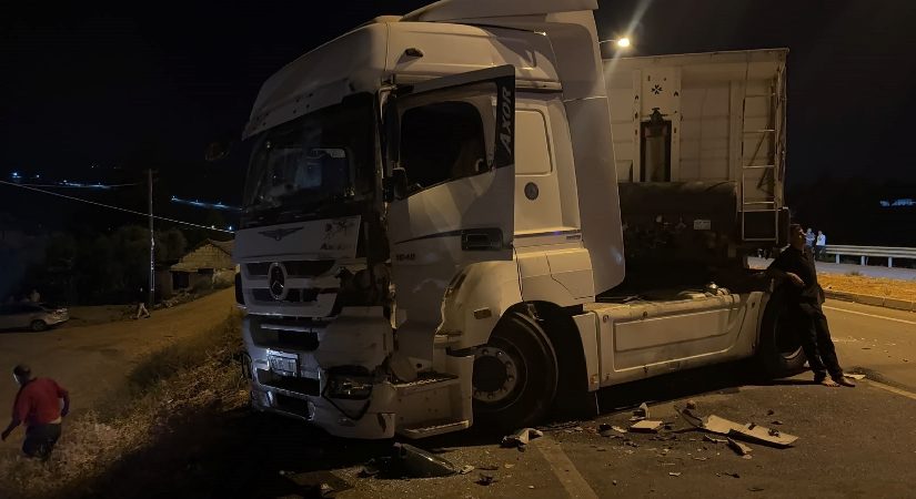 Tır sürücüleri hudutta birbirine girdi