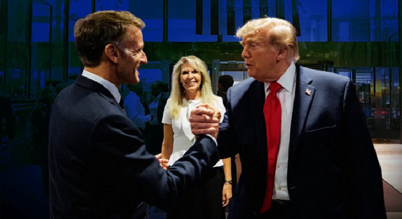 Trump ile Macron’dan dünyayı şaşırtan poz