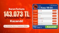 Burun Farkıyla 143.073 TL Kazandı! İşte Misli’de Günün Kazanan Altılısı…