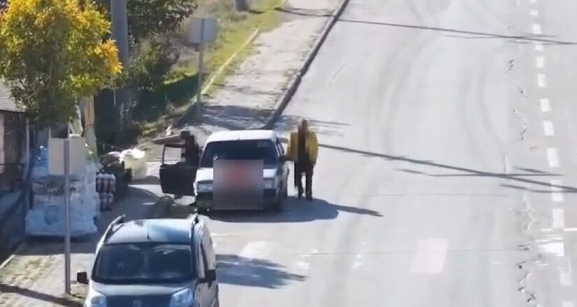 Ehliyetsiz şoför polisi görünce yer değiştirdi. Drondan kaçamadı