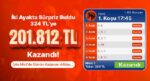 İki ayakta sürpriz buldu 324 TL’ye 201.812 TL kazandı! İşte Misli’de günün kazanan altılısı…