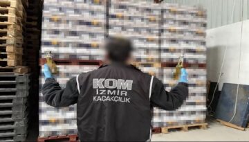 İzmir’de büyük kaçak içki operasyonu: 3 milyon 800 bin liralık kaçak içki ele geçirildi