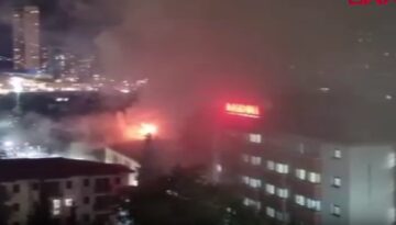 Kartal’da hastanenin çatısında yangın
