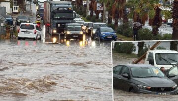 Muğla’yı sağanak vurdu: Bodrum ve Marmaris’te yollar göle döndü